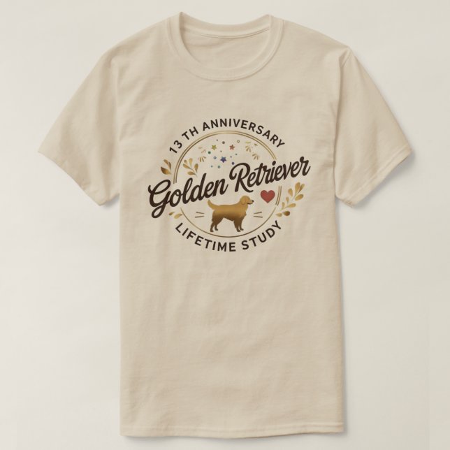 Golden Retriever - ljus T Shirt (Design framsida)