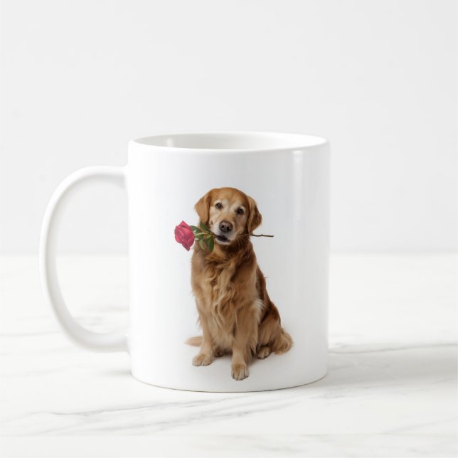 Golden Retriever Love Kaffemugg (Vänster)