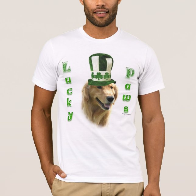 Golden Retriever Lucky Tassar Tee Shirt (Framsida)