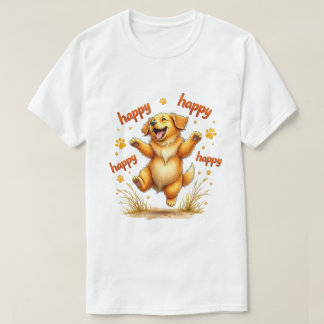 Golden Retriever "Lycklig Golden Retriever" T Shirt