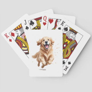 Golden Retriever Lycklig-uppspelande Roligt i Luft Casinokort