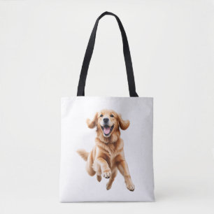 Golden Retriever Lycklig-uppspelande Roligt i Luft Tygkasse