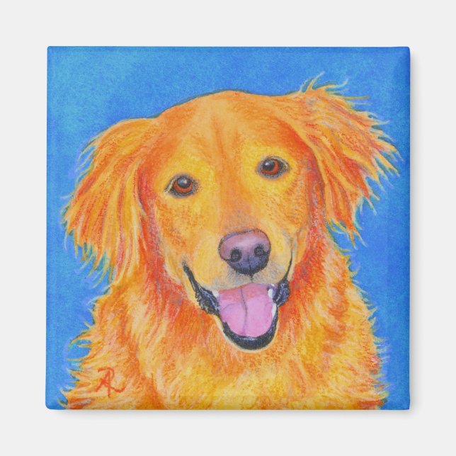 Golden Retriever Magnet - "Sydney" (Framsidan)