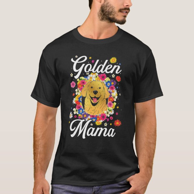 Golden Retriever Mama T Shirt (Framsida)
