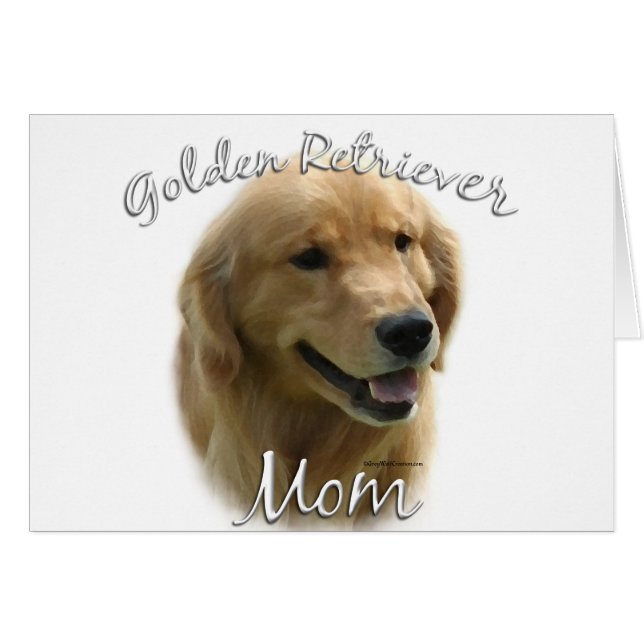 Golden Retriever Mamma 2 Hälsningskort (Framsidan Horizontal)