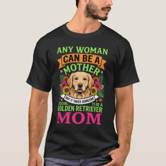 Golden Retriever Mamma Blommig Hundälskare T Shirt