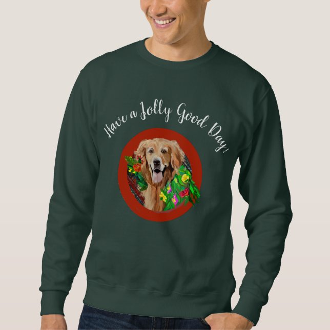 Golden Retriever Mamma Cute Hund aveln Lång Ärmad Tröja (Framsida)