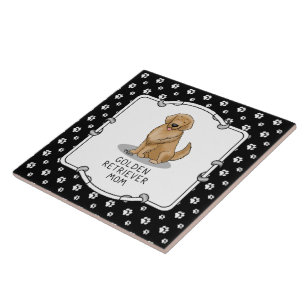 Golden Retriever Mamma - Cute Hund Mamma Kakelplatta