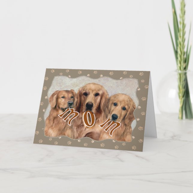Golden Retriever MAMMA-gåvor Kort (Framsida)