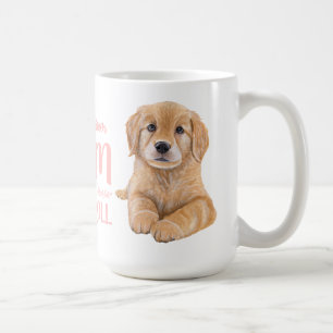 Golden Retriever Mamma Gift Watercolor Puppy Hund Kaffemugg