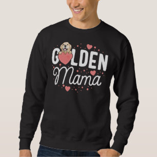 Golden Retriever Mamma Heart Mamma Mor Kvinnor Lång Ärmad Tröja