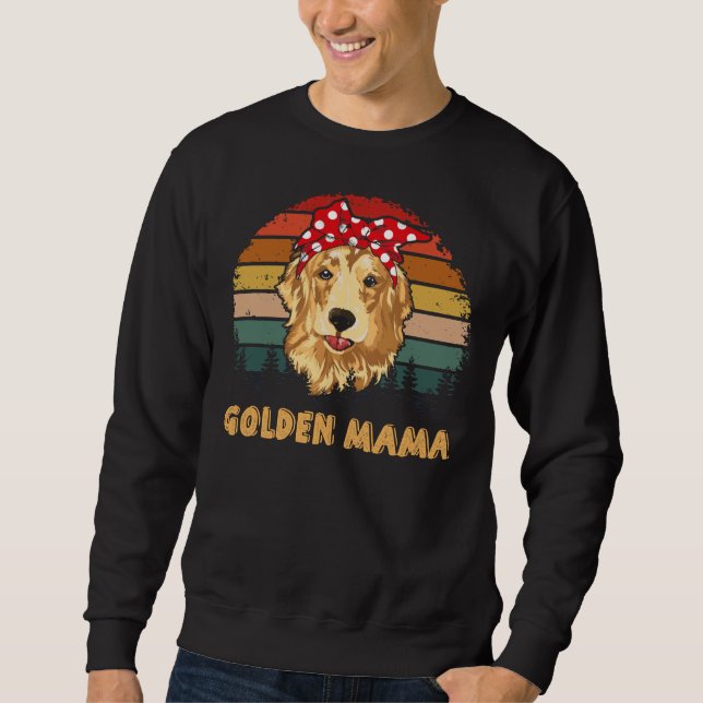 Golden Retriever Mamma Lång Ärmad Tröja (Framsida)