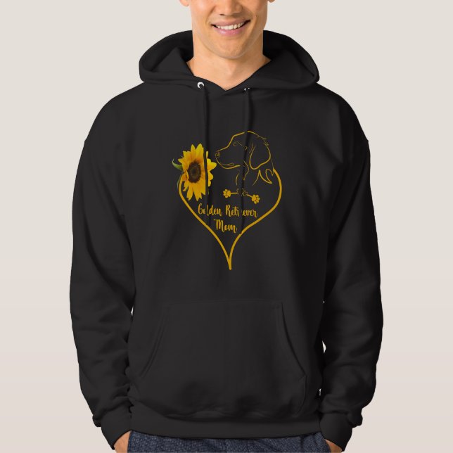 Golden Retriever Mamma med Hundälskare av solros Hoodie (Framsida)