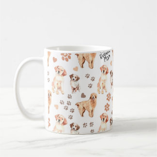 Golden Retriever Mamma Mönster Kaffemugg