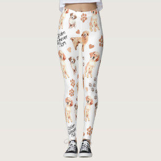 Golden Retriever Mamma Mönster Leggings
