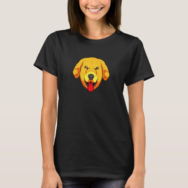 Golden Retriever Mamma Pappa T Shirt (Framsida)