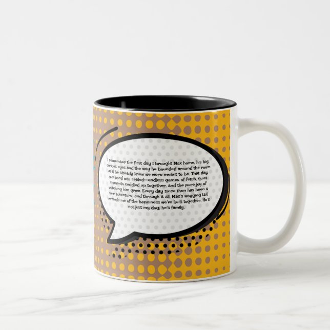 Golden Retriever Mamma Pop Art Mugg - Anpassningsb (Höger)