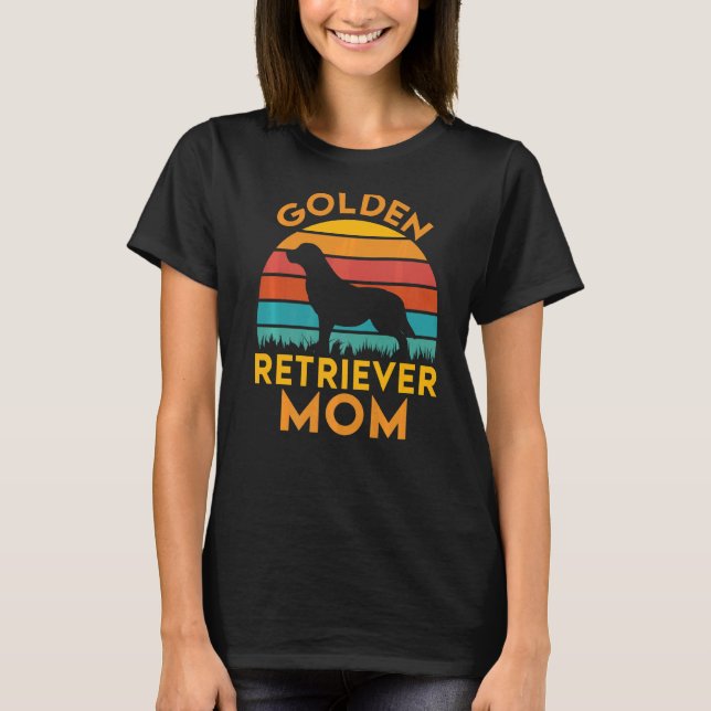 Golden Retriever Mamma Premium T Shirt (Framsida)