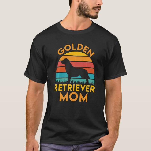 Golden Retriever Mamma Premium T Shirt (Framsida)