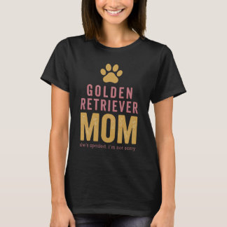 Golden Retriever Mamma Rolig T-Shirt För Hundälska