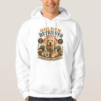 Golden Retriever Mamma Vintage Kaffe & Hundälskare Hoodie
