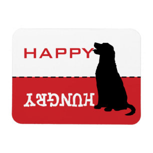 Golden Retriever Mata mig Hungrigare Magnet-symbol Magnet