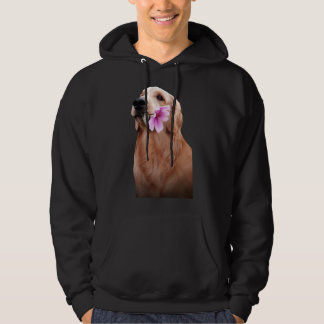 Golden Retriever med blomma Hoodie
