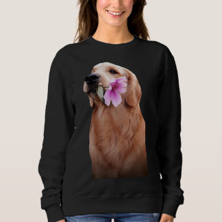 Golden Retriever med blomma T Shirt