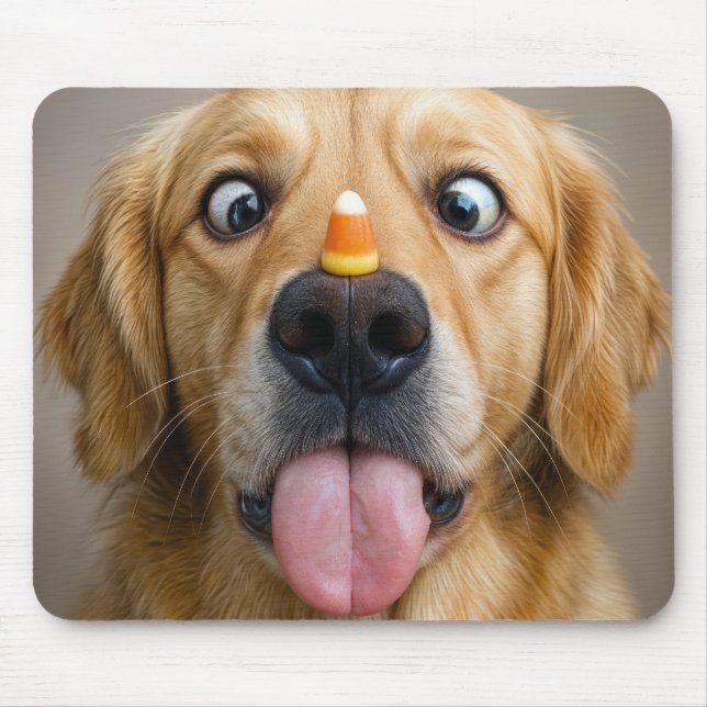 Golden Retriever Med Candy Corn Musmatta (Framsidan)