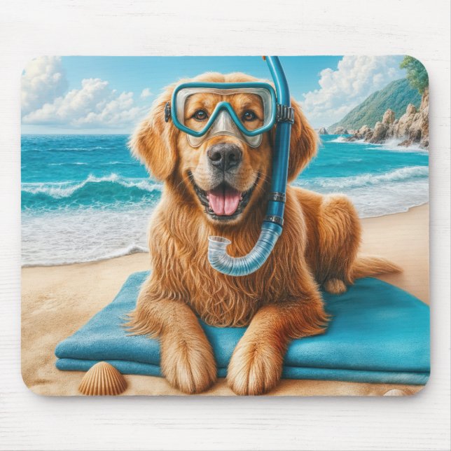 Golden Retriever med Dyka Musmatta (Framsidan)
