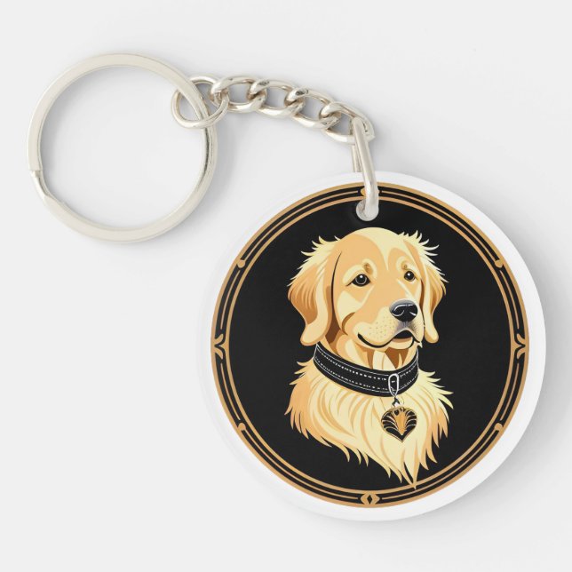Golden Retriever med elegant halsband (Framsidan)