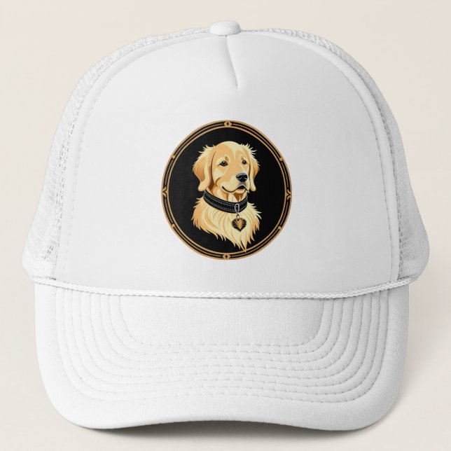 Golden Retriever med elegant halsband Keps (Framsida)