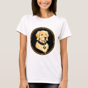 Golden Retriever med elegant halsband T Shirt