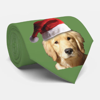 Golden Retriever med en Jultomten Hat Slips