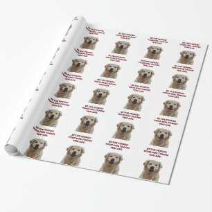 Golden Retriever med fint citat Presentpapper