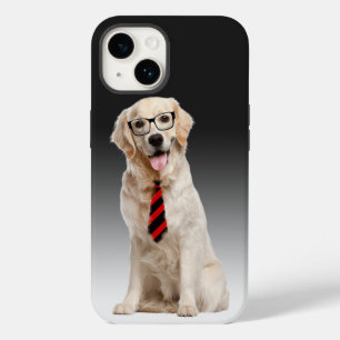 Golden Retriever med glas