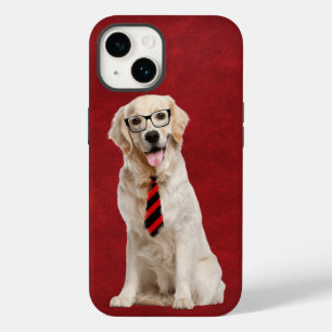Golden Retriever med glas