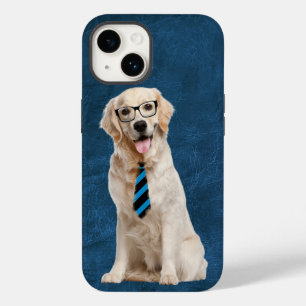 Golden Retriever med glas