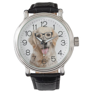 Golden Retriever med glasögon Armbandsur