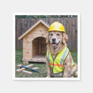 Golden Retriever med hård värme och väst Pappersservett