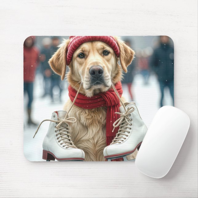 Golden Retriever med isskal Musmatta (Med mus)