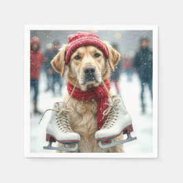 Golden Retriever med isskal Pappersservett