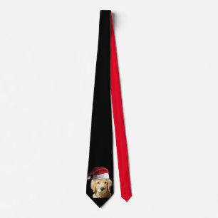 Golden Retriever med Jultomten Hat Slips