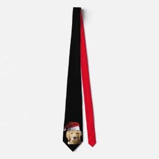 Golden Retriever med Jultomten Hat Slips