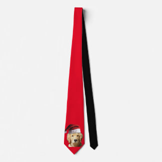 Golden Retriever med Jultomten Hat Slips