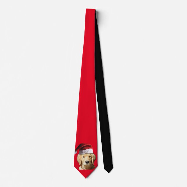 Golden Retriever med Jultomten Hat Slips (Framsida)