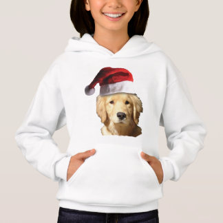 Golden Retriever med Jultomten Hat T Shirt