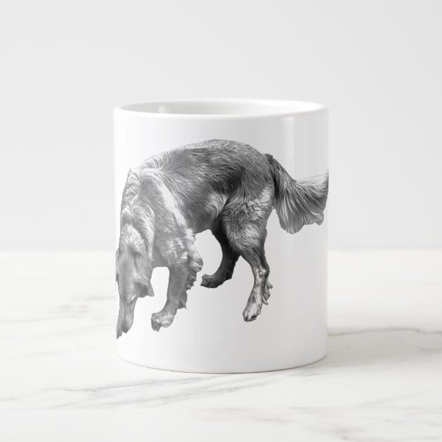 Golden Retriever med lekfullt uttryck Jumbo Mugg (Framsidan)
