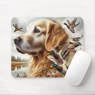 Golden Retriever med Mallard Ankor Musmatta