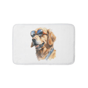 Golden Retriever med solglasögon Badrumsmatta